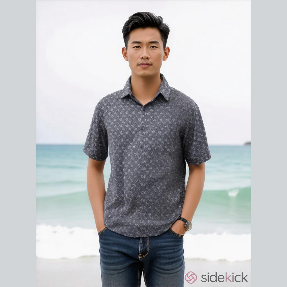 Nat Nast Luxury Originals Shirt L Cotton Floral Short Sleeve Button Down Coastal